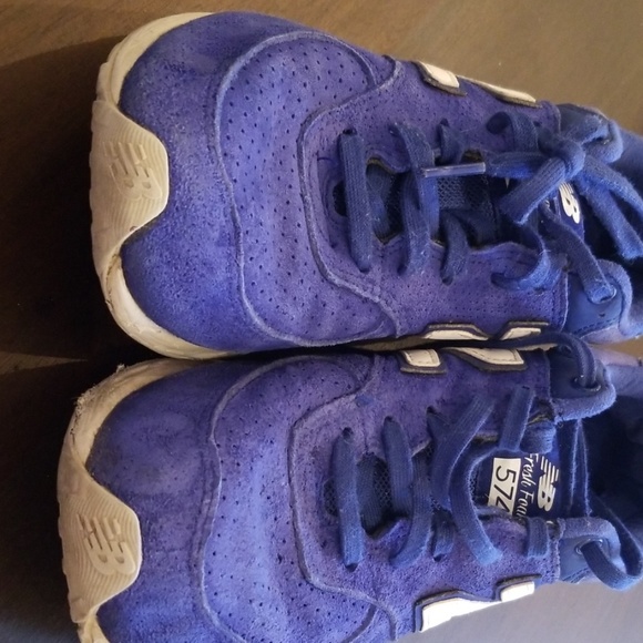 Kids 5.5 New Balance 574 Blue Suede - Picture 5 of 6